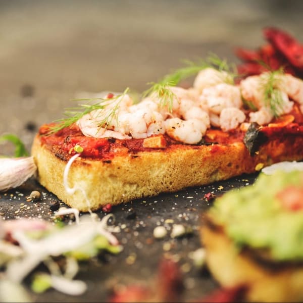 Kozice Bruschetta